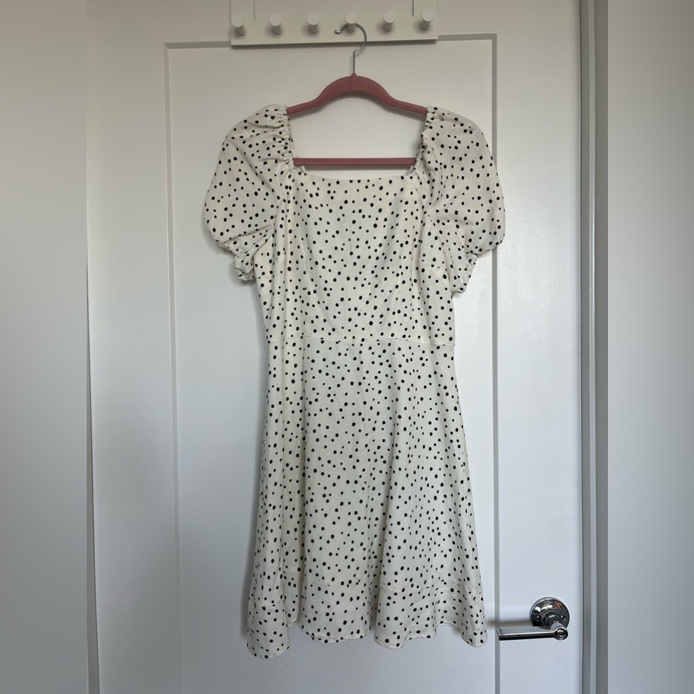 Loft Mid Length Polka Dot Dress